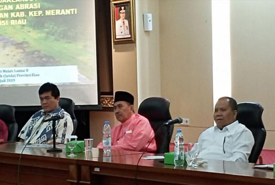 Abrasi di Desa Meskom Bengkalis Capai Satu Kilometer Lebih