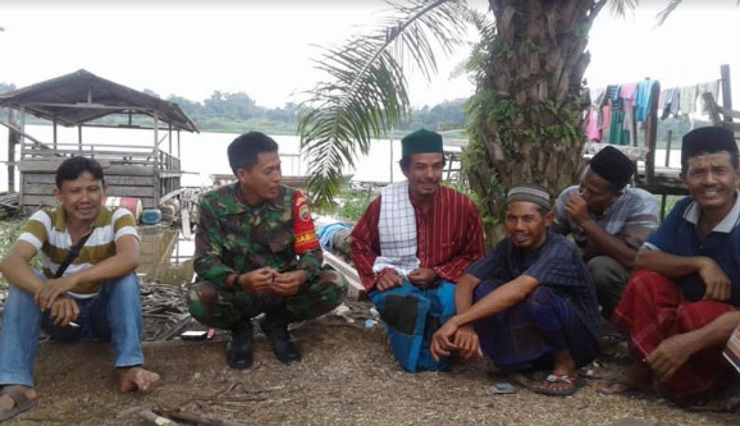 Babinsa Religius Koramil 15/Kuala Kampar, Gaungkan TMMD Ke 105 Kodim 0313/Kpr