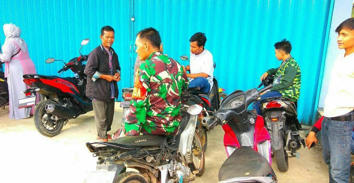 Dalam Rangka TMMD ke 105 Kodim Kampar, Babinsa Himbau Para Pemuda Untuk Tidak Balap Liar