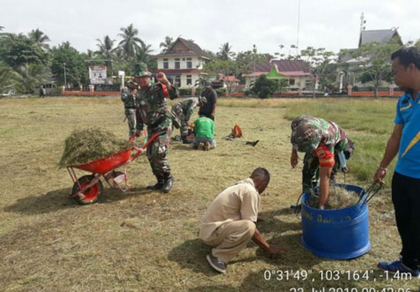 Gaung TMMD Ke 105 Kodim 0313/Kpr Bergema Di Koramil 15/Kuala Kampar