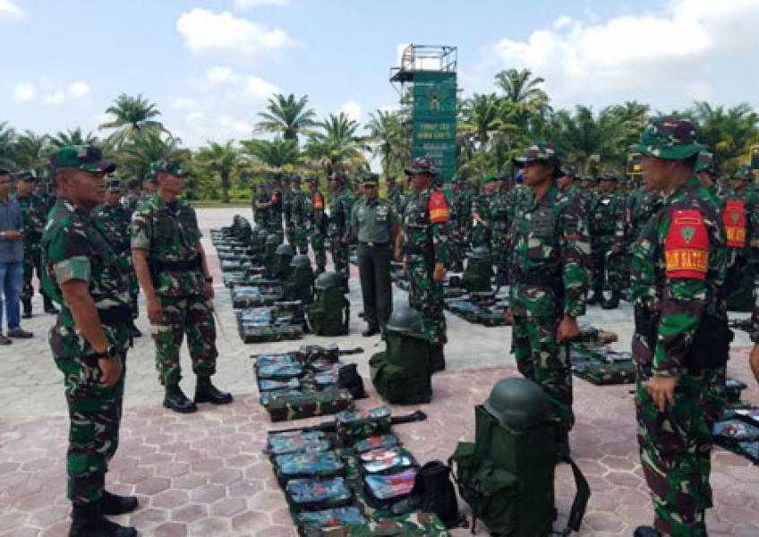 Kasdam I/BB Mengecek Kesiapan Satgas Pamtas RI-RDTL Yonif 132/BS