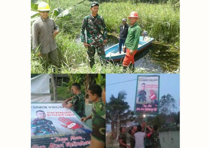 Melalui TMMD Ke 105 Kodim 0313/Kpr, Koramil 15/Kuala Kampar Aktif Cegah Karhuta