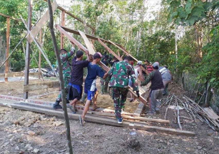 Satgas TMMD Kodim 1405/Batanghari Wujudkan Impian Khusnin Sang Petani Karet