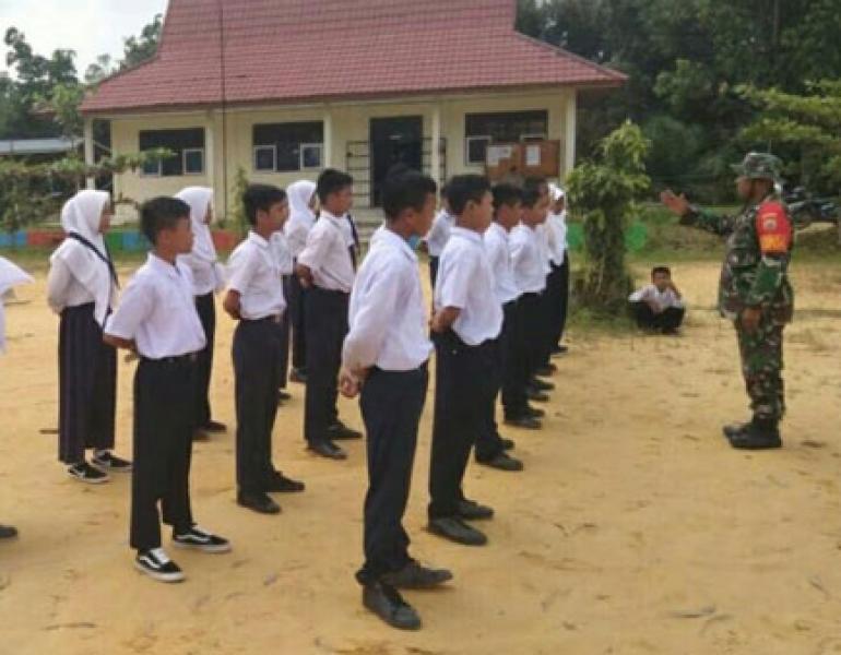 Selain Sasaran Fisik, TMMD Ke 105 Kodim 0313/Kpr Adakan Wasbang Dan PBB