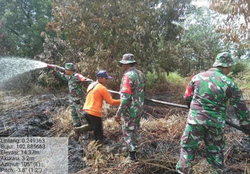 TMMD Ke 105 Kodim 0313/Kpr, Koramil 15/Kuala Kampar Aktif Cegah Karhutla