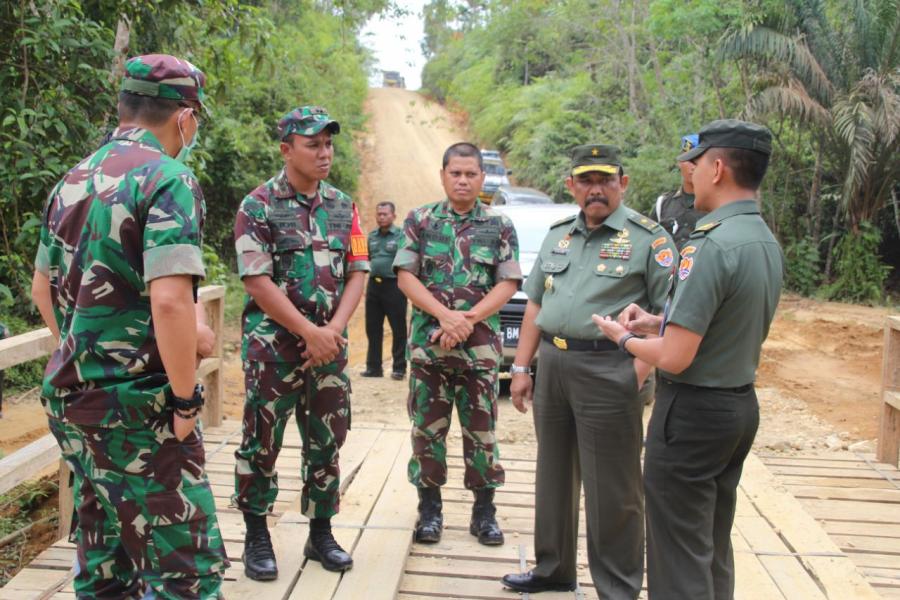 Tim Wasev Mabesad Tinjau Lokasi TMMD ke 105 Kodim 0313/KPR