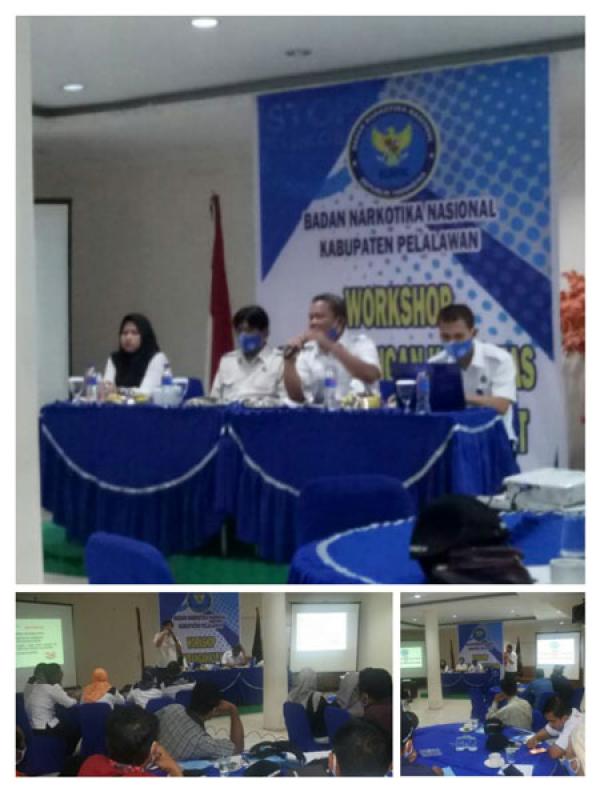 BNNK Pelalawan Gelar Workshop Bangun Sinergitas Tingkatkan Kesadaran Upaya P4GN di Masyarakat 