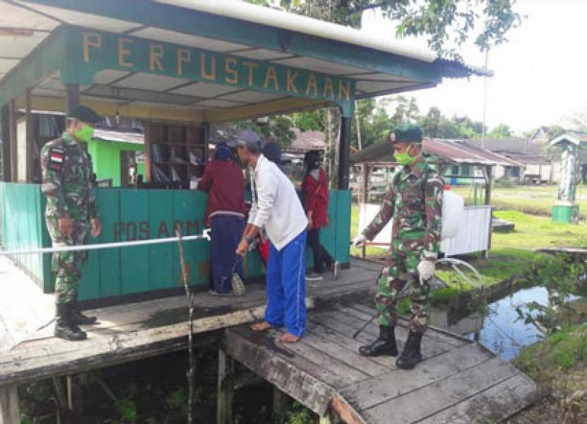 Cegah Penyebaran Covid-19, Satgas 754 Kostrad Tegakkan Protokol Kesehatan di Kiliarma