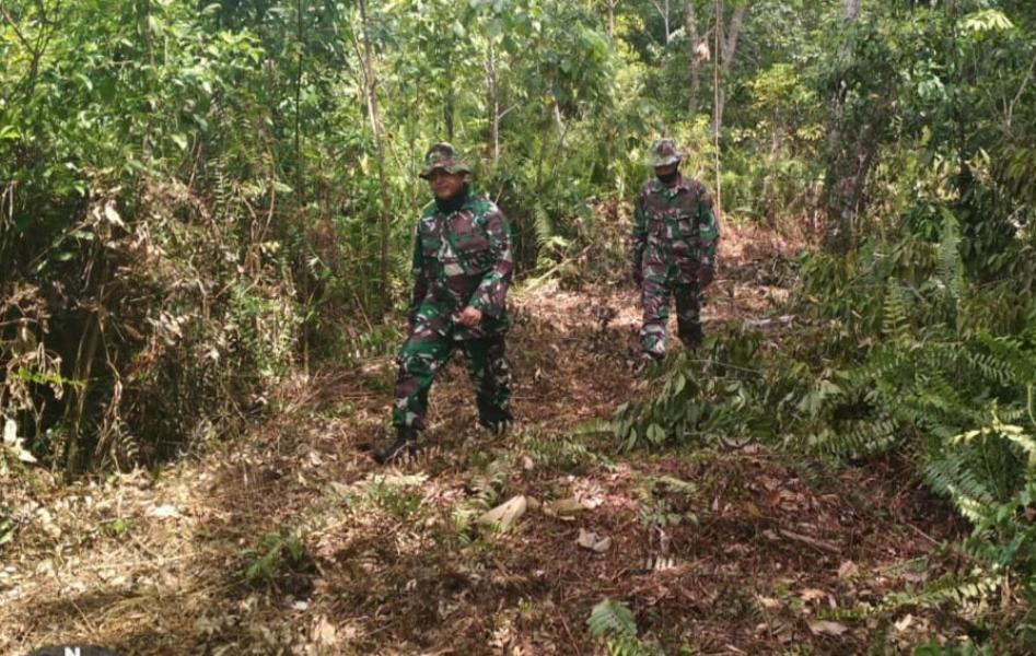 Cegah Terjadinya Karhutla, Babinsa Koramil 07/Kampar Tingkatkan Patroli 