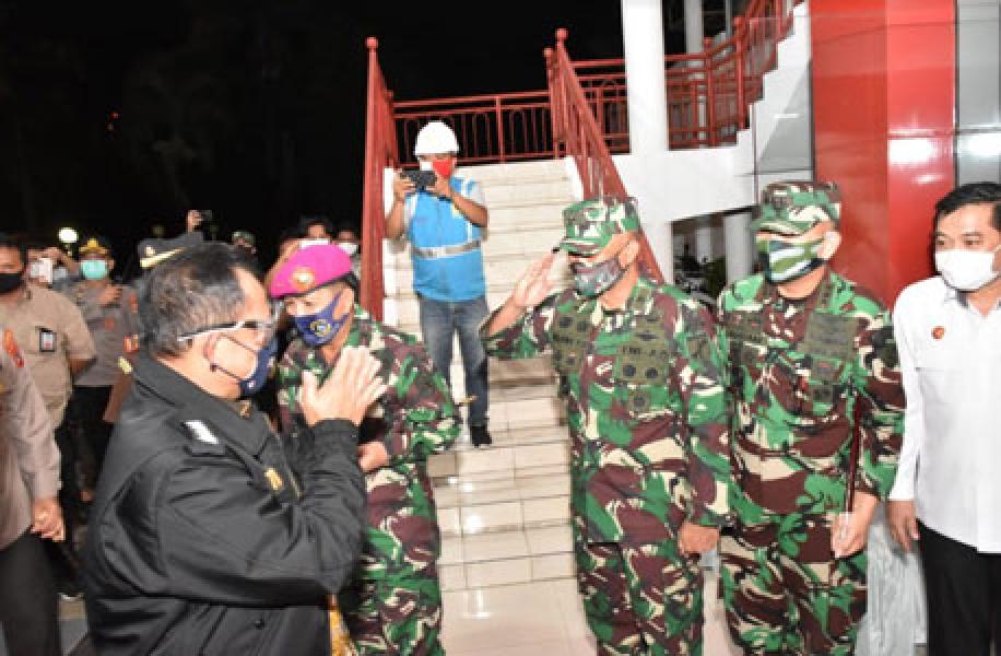 Danlanud Sam Ratulangi Bersama Forkopimda Sambut Mendagri