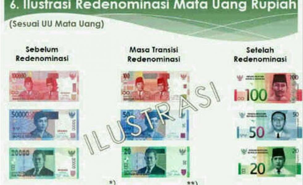 Ini Lho Penampakan Uang Redenominasi Rp 1.000 Jadi Rp 1