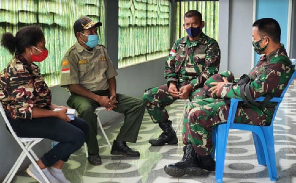 Kasrem 174 Merauke Silaturahmi dengan Ketua FKPPI Boven Digoel