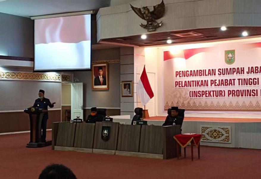 Lantik Kepala Inspektorat, Gubri Ingin Institusi Pengawasan Harus Kuat