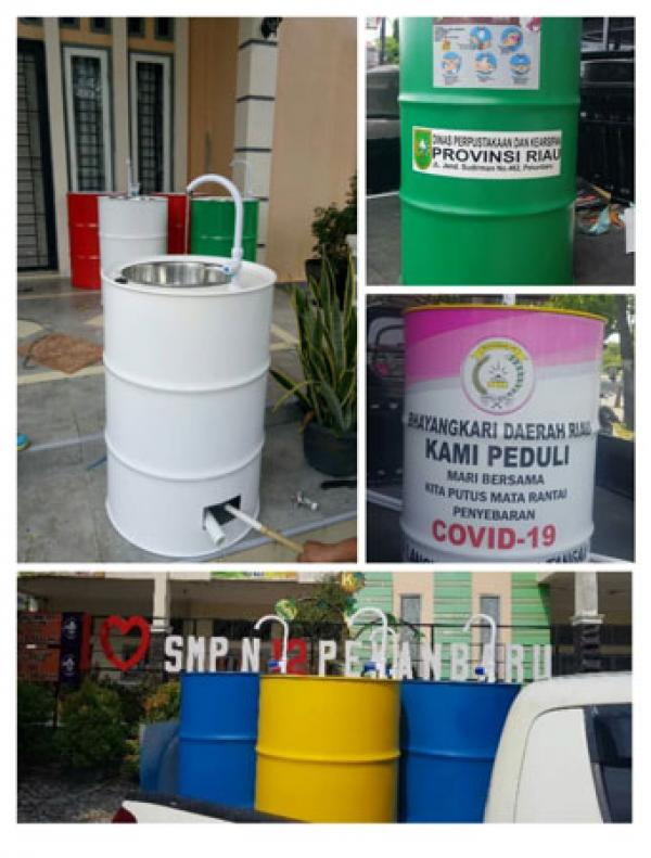 Miris, Wastafel Portable Tong Produksi Anak Negeri Pelalawan Malah Banyak Diorder Dari Luar Daerah 