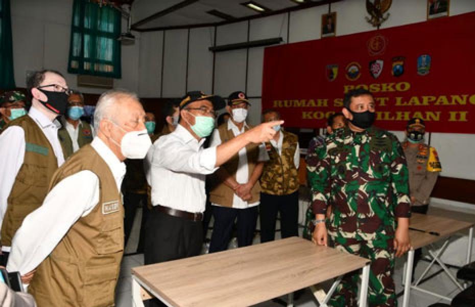 Pangkogabwilhan II Terima Kunjungan Menko PMK RI di Posko Rumkitlap Kogabwilhan II