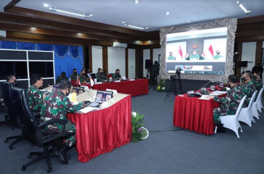 Panglima TNI dan Pangab Singapura Bahas Latihan dan Kerjasama Militer