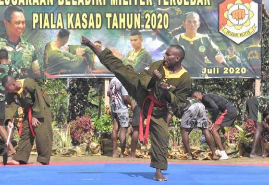 Prada Rajami Uryo Putra Papua Raih Prestasi di Kejuaraan Beladiri Militer Tersebar Piala Kasad