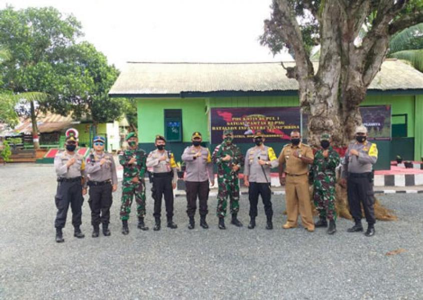 Tingkatkan Sinergitas, Dansatgas Yonif 125/Simbisa dan Kapolres Merauke Saling Mengunjungi