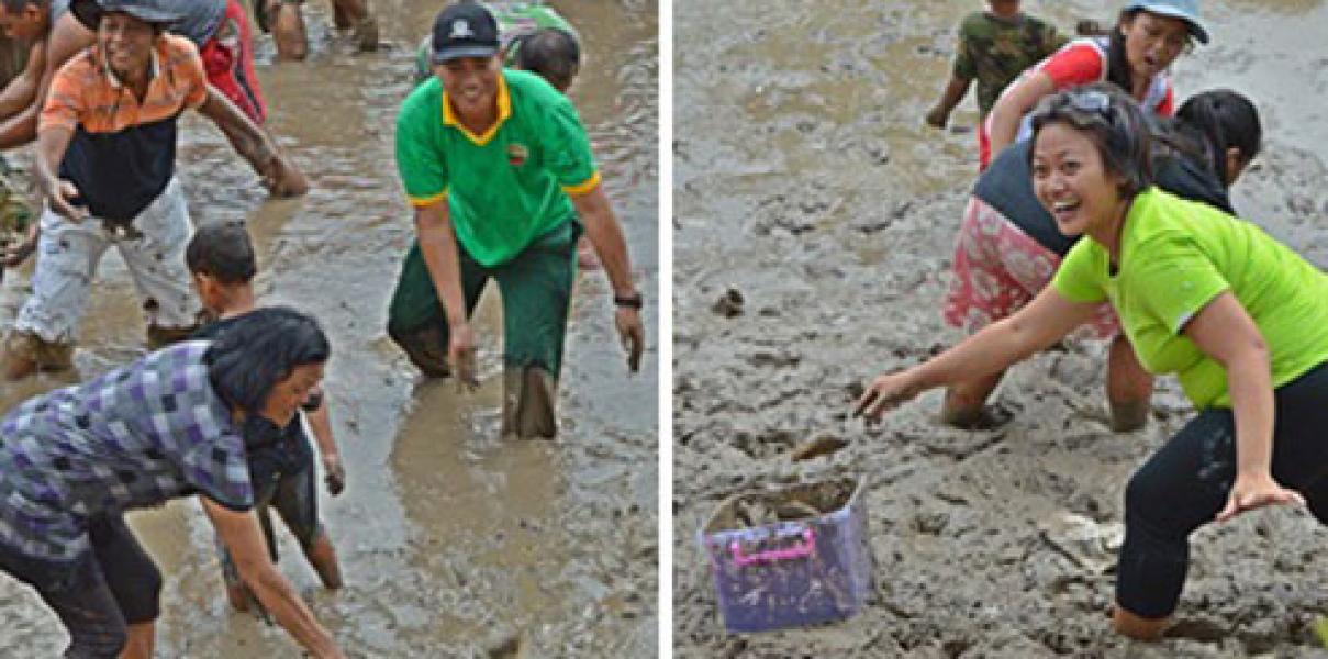 Sempena Kemerdekaan RI ke 69, Yonif 132/BS Gelar Lomba Menangkap Ikan