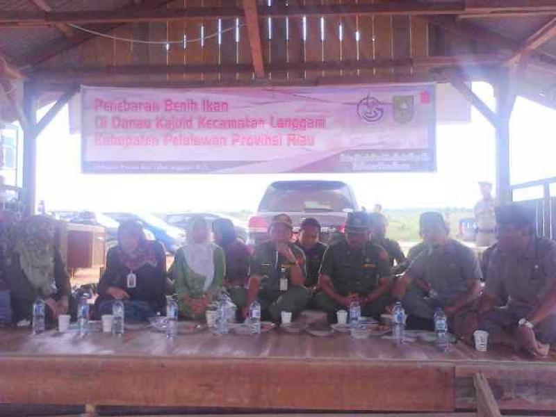 Bupati Harris Tebar 70 Ribu Benih Ikan Baung di Danau Tajwid