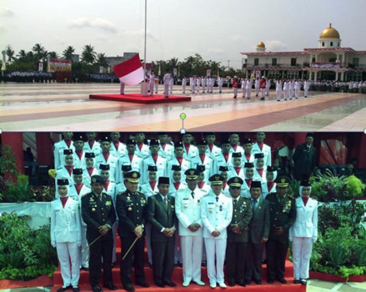 Detik-detik Proklamasi Kemerdekaan RI Ke 70 di Rohil Berjalan Khidmat