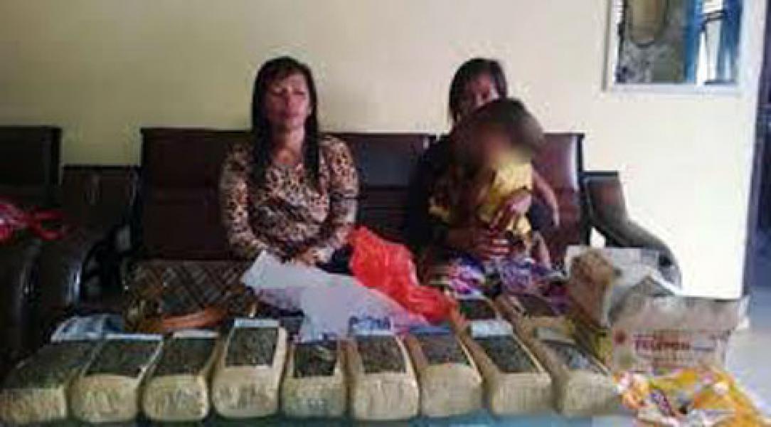 Dua IRT Asal Aceh Ditangkap di Kandis Bawa 11 Kg Ganja