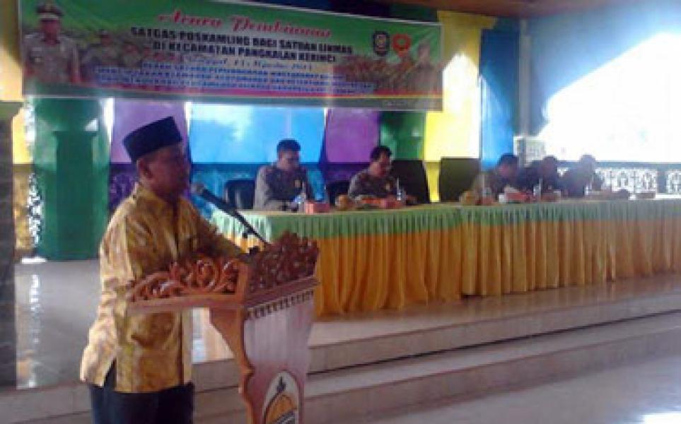 Dua Pesan Bupati Harris Pada Pembukaan Pelatihan Pembinaan Satgas Poskamling