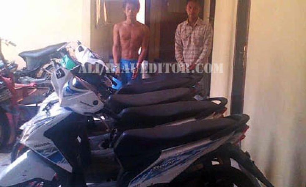 Polres Inhu Amankan 4 Unit Sepeda Motor Curian Dari Tersangka Asep, Komplotan Pentol CS