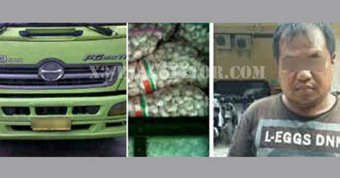 Polres Kampar Amankan 3 Truck Bermuatan Bawang Putih, Pupuk dan Minuman Kaleng IIegal