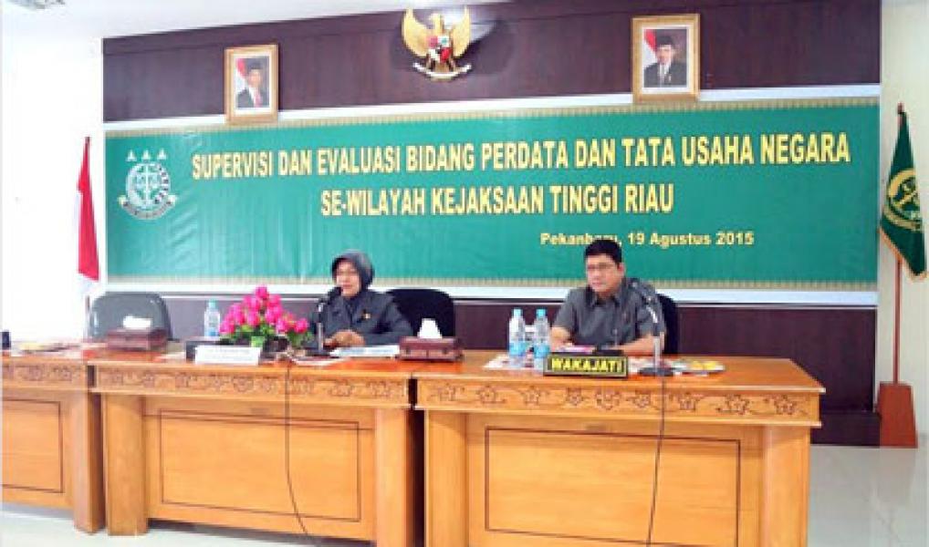Tim Jamdatun Kejagung Lakukan Supervisi dan Evaluasi di Kejati Riau
