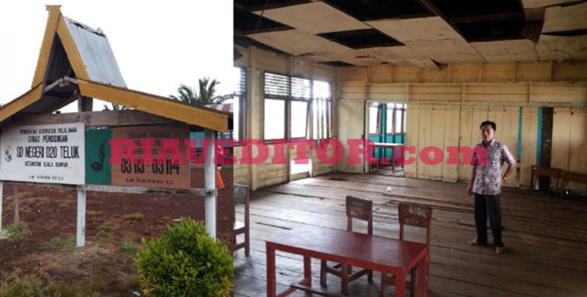 3 Lokal dan 1 Bangunan Kantor SDN 020 ‎Desa Teluk Kuala Kampar `Hancur`
