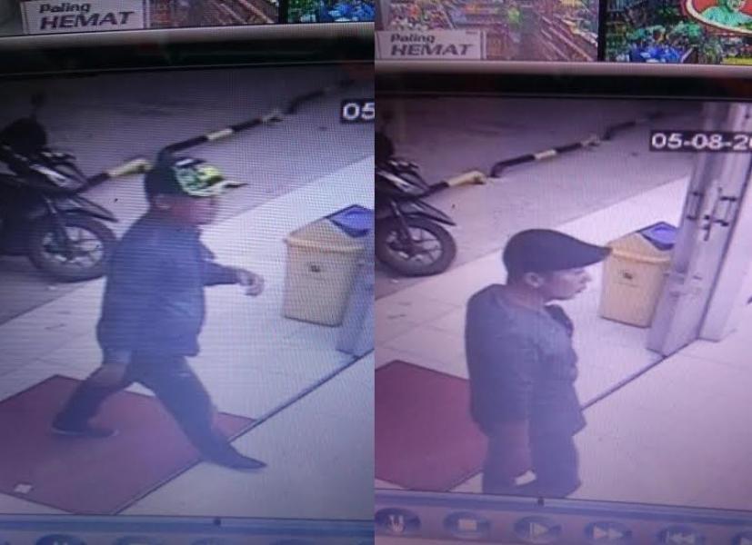 Aksi Dua Perampok Alfamart KM 12 Tenayan Raya Terekam CCTV