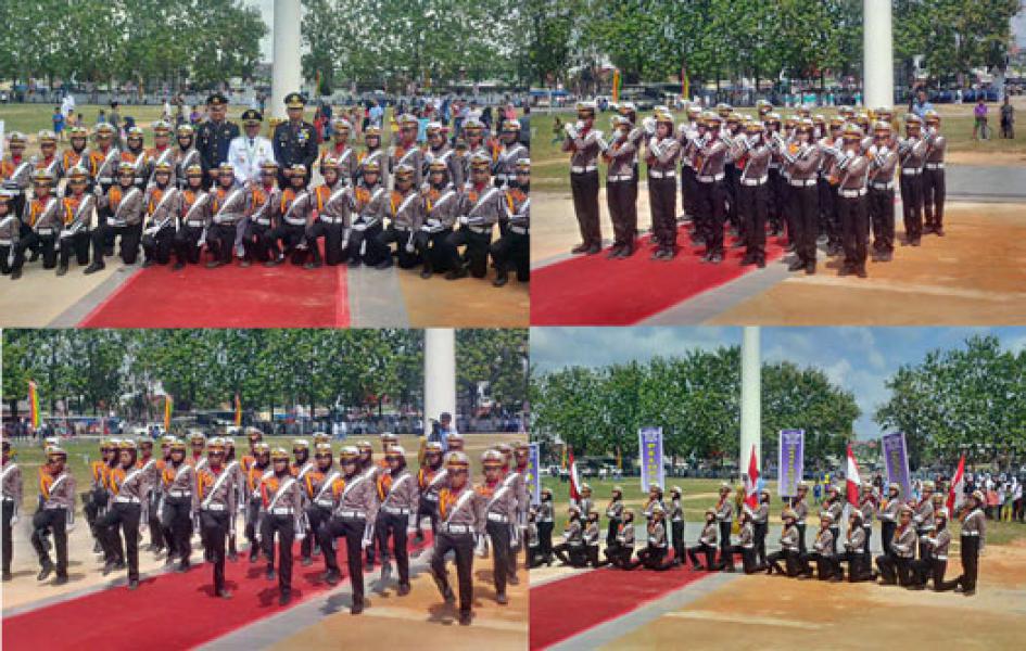 Atraksi Pocil SDN 007 Pangkalan Kerinci Binaan Polres Pelalawan Pukau Ribuan Mata