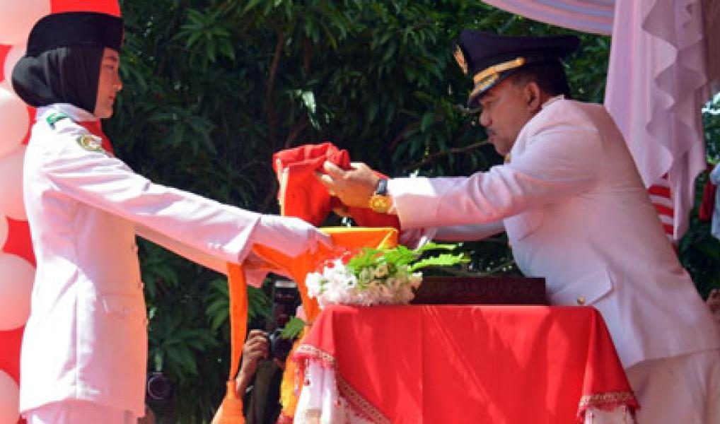 Bupati Kampar Irup Peringatan Detik-Detik Proklamasi Kemerdekaan RI Ke-71