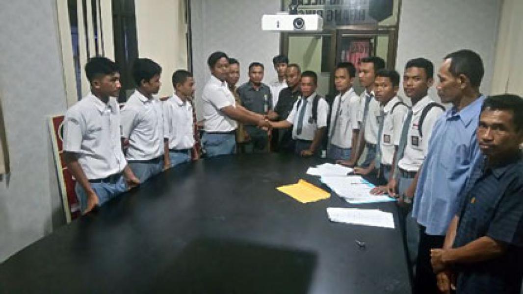 Dua Kelompok Pelajar Yang Tawuran Dimediasi Sat Reskrim Polres Inhu
