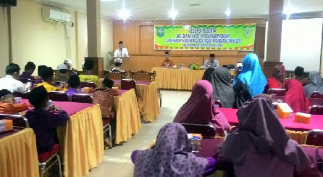 Jelang MTQ ke XXXV Provinsi Riau, LPTQ Siak Gelar Seleksi Qori dan Qoriah.