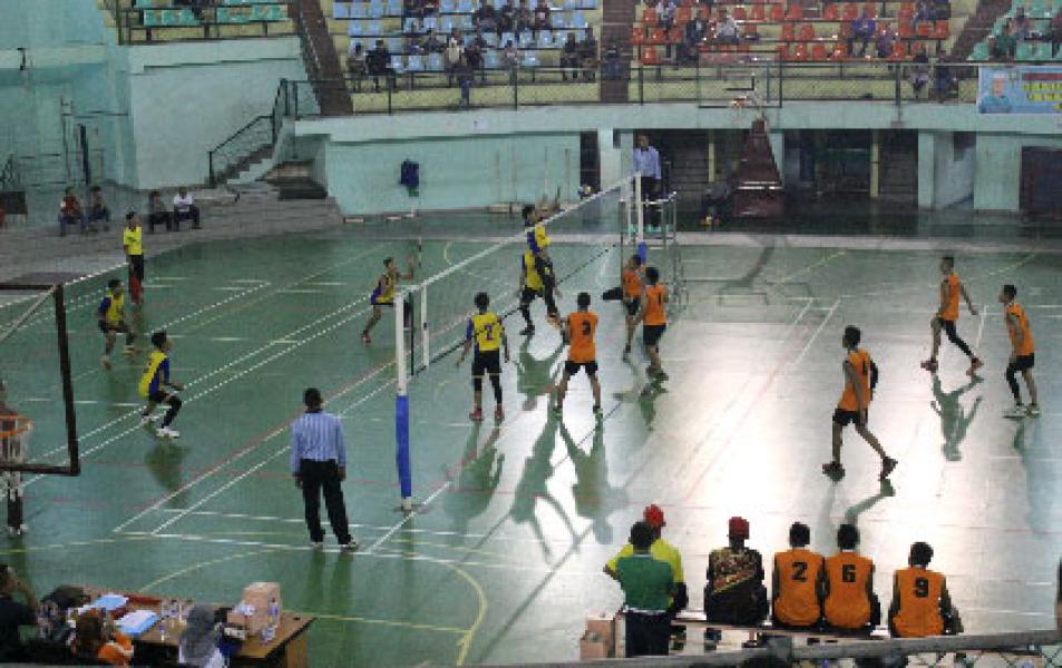 Kecamatan Mandau Maju Ke Babak Final Kejuaraan Bola Voli Pelajar Piala Wabup Bengkalis