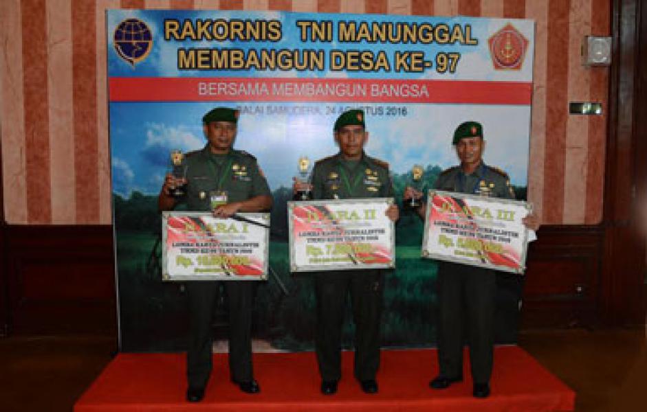 Kodim 0320/Dumai Juara III Lomba Jurnalistik TMMD Ke-96