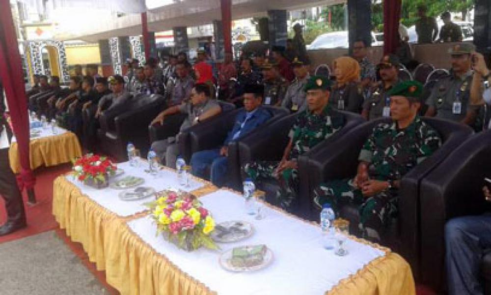 Koramil 02/Kuantan Tengah Laksanakan Apel Kesiapan Pengamanan Even Nasional Pacu Jalur