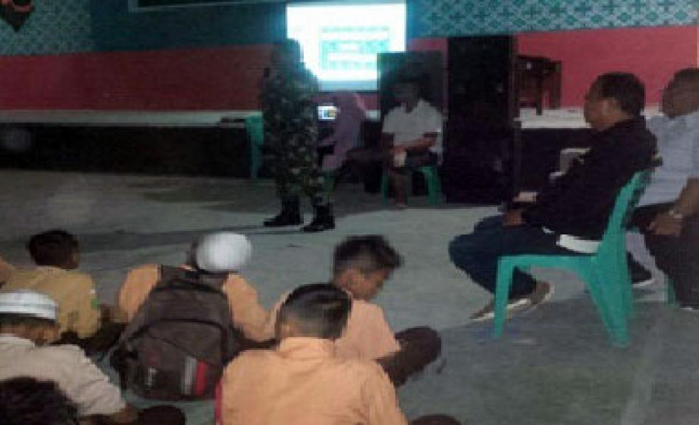 Koramil 11/Pwk Kandis Beri Penyuluhan Wawasan Kebangsaan pada Siswa Pondok Pesantren Darus Shofa