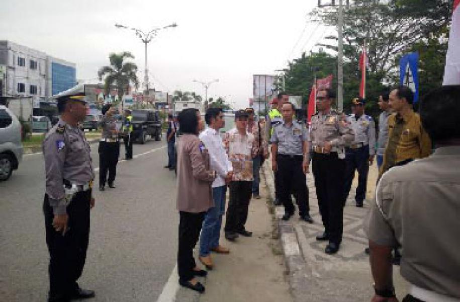 Korlantas Mabes Polri dan BP2JN Monitoring KTL di Jalintim Pangkalan Kerinci