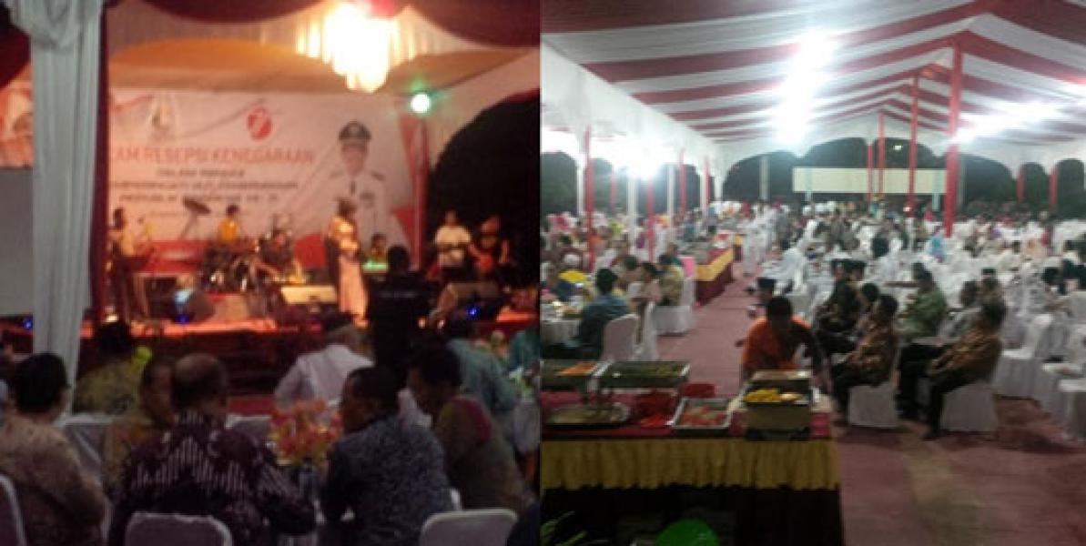 Meriahkan Malam Resepsi Kenegaraan Diiringi Band Pemkab Pelalawan