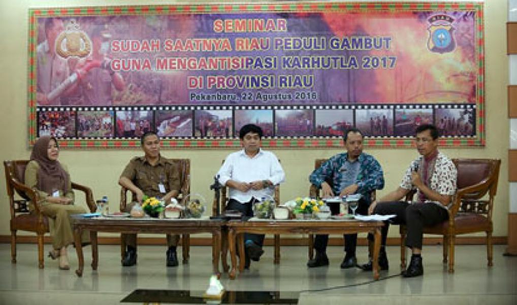 Pemkab Inhil Hadiri Seminar Antisipasi Karhutla Tahun 2017 di SPN Pekanbaru
