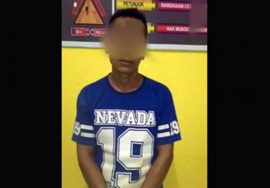 Polres Inhu Amankan Pelaku Pencabulan Terhadap Bocah 8 Tahun