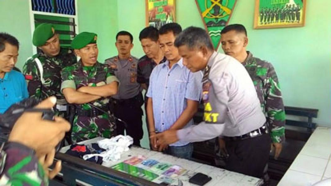 Prajurit Yonif 132/Bima Sakti Korem 031/Wirabima Kembali Amankan Pengedar Narkoba