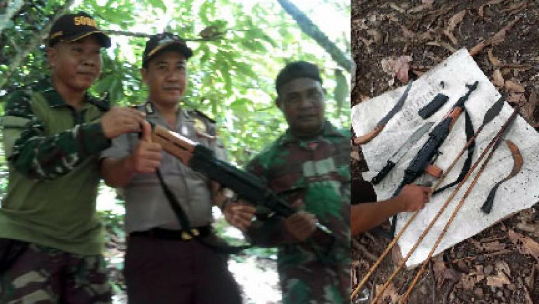 Satgas Pamrahwan Amankan Dua Senjata Api Illegal di Papua