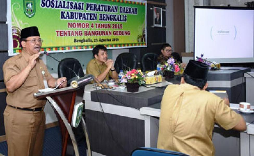 Sekda Bengkalis Buka Sosialisasi Perda Tentang Bangunan Gedung