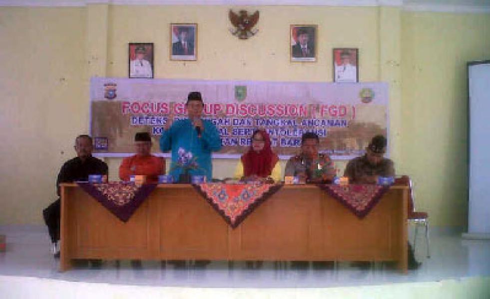 Tangkal Konflik SARA, Upika Rengat Barat lakukan Focus Group Discussion