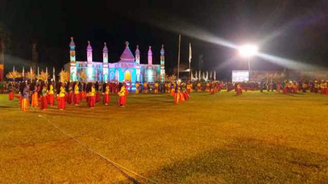 Tari Rampak Malay Bersatu Ramaikan Pembukaan MTQ ke 46 Tingkat Kabupaten Inhu