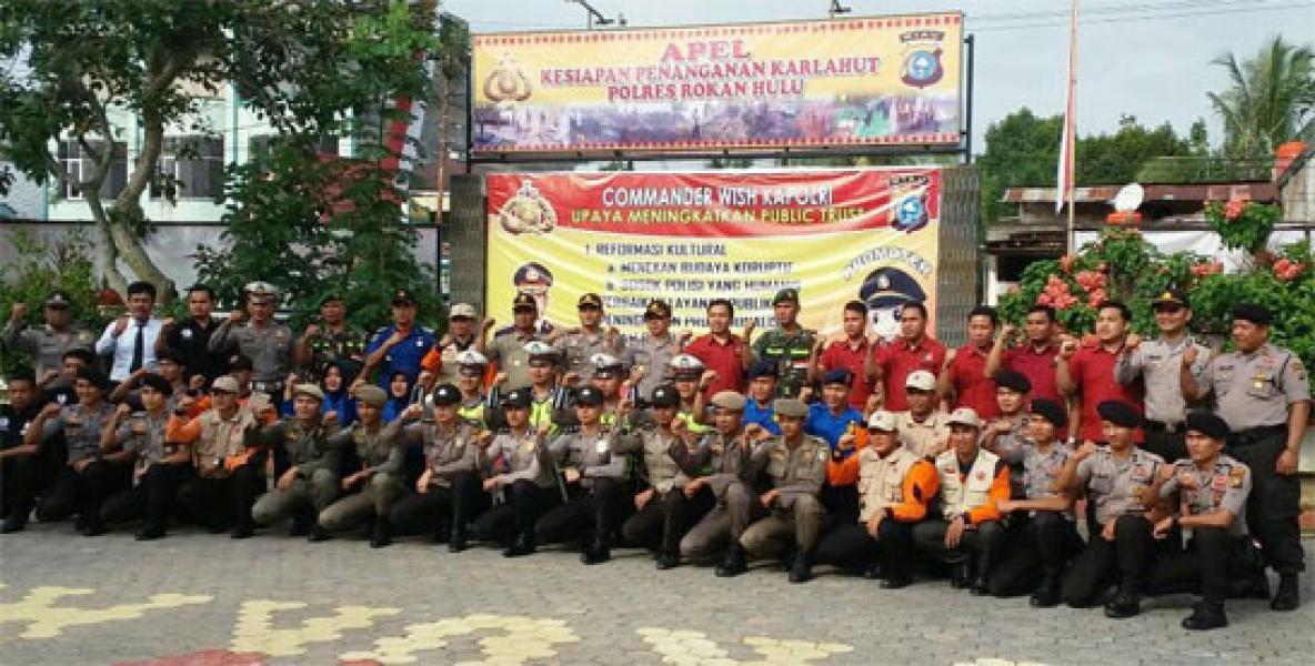  Tim Gabungan Karlahut Rohul Apel Kesiap Siagaan